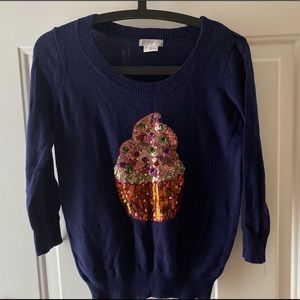 EUC Sequins cupcake sweater